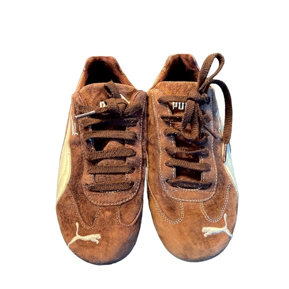 Women’s Classic Suede Brown Puma Sneakers Size 7.5 - Picture 1 of 4